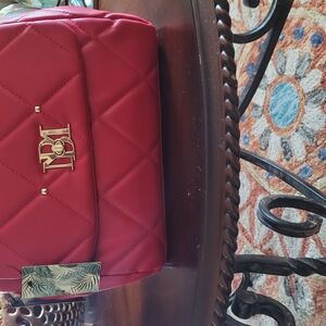 Elegant Red Quilted Shoulder Bag